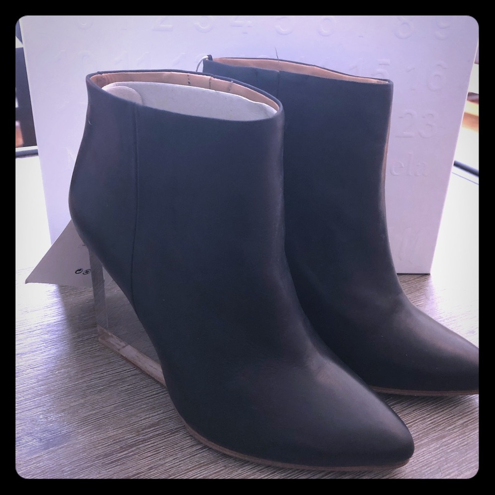 Maison Martin Margiela Black Leather Ankle Boots